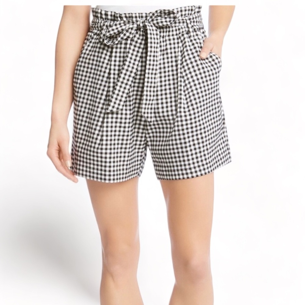 NW - Karen Kane Gingham Paperbag Shorts Size Small
